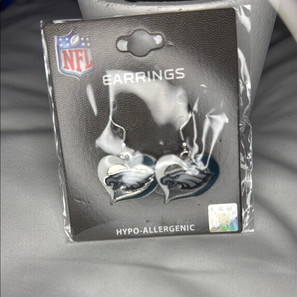 NFL Team Logo Heart Earrings